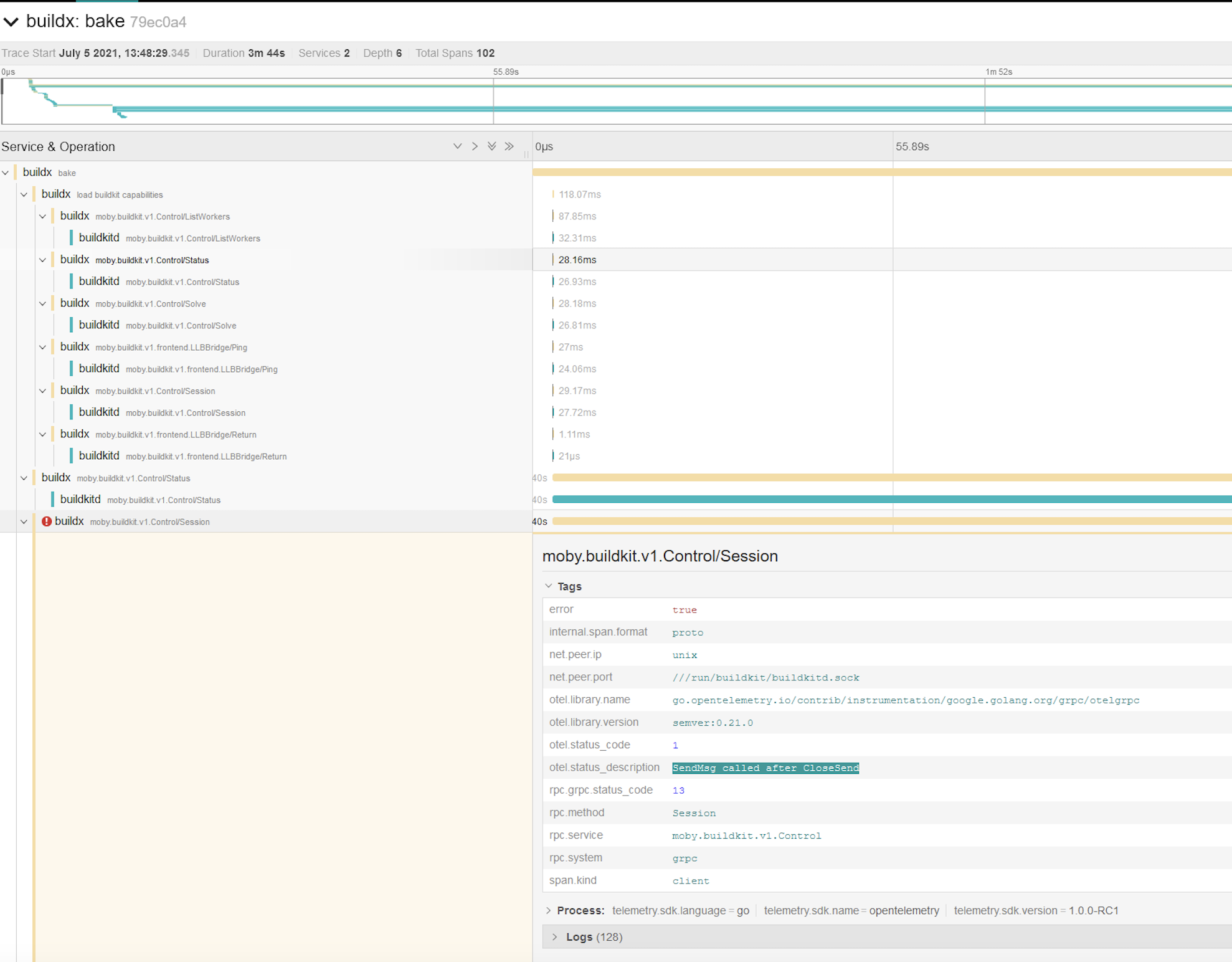 OpenTelemetry Buildx Bake